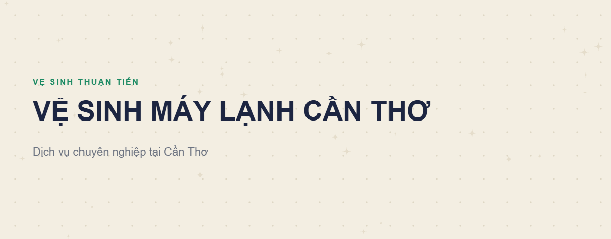 vệ sinh máy lạnh Cần Thơ
