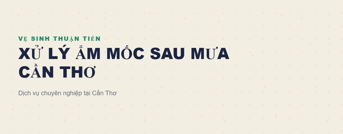 xử lý ẩm mốc sau mưa Cần Thơ